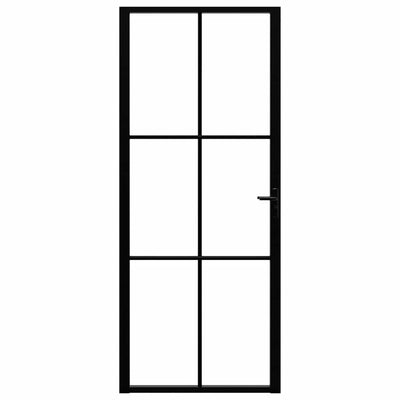 Musta sisäovi esg-lasi ja alumiini Cornila 83x201,5cm