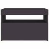 Yöpöytä LED-valoilla 2 kpl harmaa 60x35x40 cm tekninen puu
