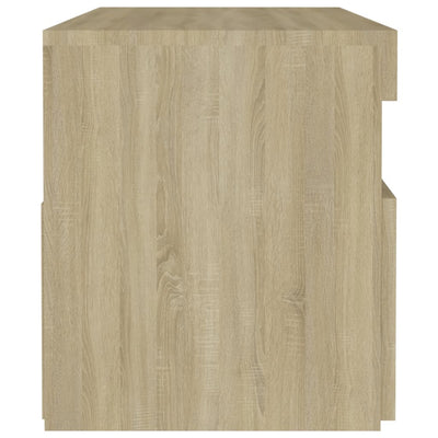 Yöpöytä LED-valoilla 2 kpl Sonoma-tammi 60x35x40 cm