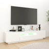 TV-taso LED-valoilla valkoinen 180x35x40 cm