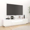 TV-taso LED-valoilla valkoinen 180x35x40 cm