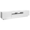 TV-taso LED-valoilla valkoinen 180x35x40 cm