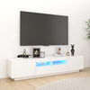 TV-taso LED-valoilla valkoinen 180x35x40 cm