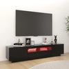 TV-taso LED-valoilla musta 180x35x40 cm