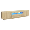 TV-taso LED-valoilla Sonoma-tammi 180x35x40 cm