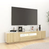 TV-taso LED-valoilla Sonoma-tammi 180x35x40 cm