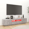 TV-taso LED-valoilla betoninharmaa 180x35x40 cm