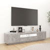 TV-taso LED-valoilla betoninharmaa 180x35x40 cm