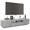 TV-taso LED-valoilla betoninharmaa 180x35x40 cm