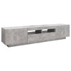 TV-taso LED-valoilla betoninharmaa 180x35x40 cm