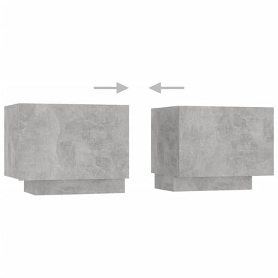 TV-taso LED-valoilla betoninharmaa 180x35x40 cm