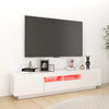 TV-taso LED-valoilla korkeakiilto valkoinen 180x35x40 cm