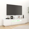 TV-taso LED-valoilla korkeakiilto valkoinen 180x35x40 cm