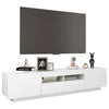 TV-taso LED-valoilla korkeakiilto valkoinen 180x35x40 cm