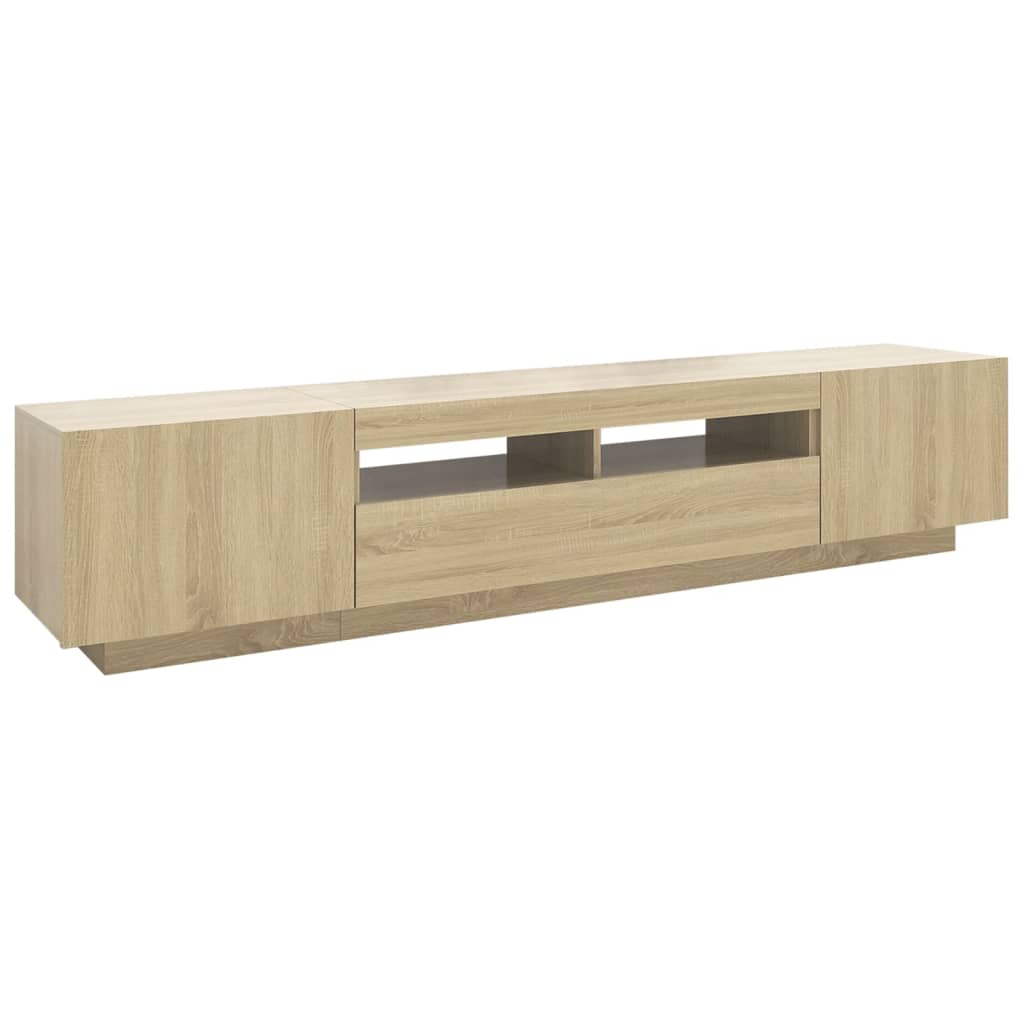 Sonoma tammi tv-taso led-valoilla Cipria 200x35x40cm