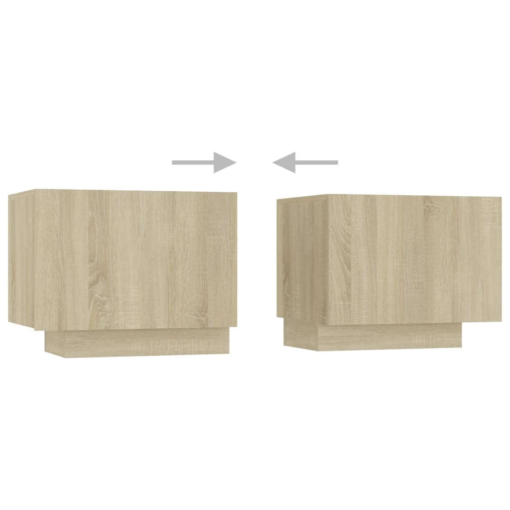 Sonoma tammi tv-taso led-valoilla Cipria 200x35x40cm