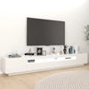 TV-taso LED-valoilla valkoinen 260x35x40 cm
