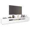 TV-taso LED-valoilla valkoinen 260x35x40 cm