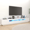 TV-taso LED-valoilla valkoinen 260x35x40 cm