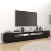 TV-taso LED-valoilla musta 260x35x40 cm