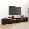 TV-taso LED-valoilla musta 260x35x40 cm