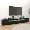 TV-taso LED-valoilla musta 260x35x40 cm