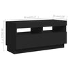 TV-taso LED-valoilla musta 260x35x40 cm