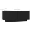 TV-taso LED-valoilla musta 260x35x40 cm