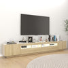 TV-taso LED-valoilla Sonoma-tammi 260x35x40 cm