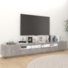 TV-taso LED-valoilla betoninharmaa 260x35x40 cm