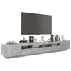 TV-taso LED-valoilla betoninharmaa 260x35x40 cm