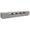 TV-taso LED-valoilla betoninharmaa 260x35x40 cm