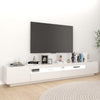 TV-taso LED-valoilla korkeakiilto valkoinen 260x35x40 cm