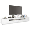 TV-taso LED-valoilla korkeakiilto valkoinen 260x35x40 cm