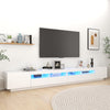 TV-taso LED-valoilla valkoinen 300x35x40 cm