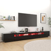 TV-taso LED-valoilla musta 300x35x40 cm