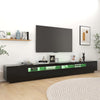 TV-taso LED-valoilla musta 300x35x40 cm