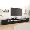 TV-taso LED-valoilla musta 300x35x40 cm