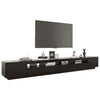 TV-taso LED-valoilla musta 300x35x40 cm