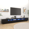 TV-taso LED-valoilla musta 300x35x40 cm