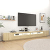 TV-taso LED-valoilla Sonoma-tammi 300x35x40 cm