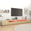 TV-taso LED-valoilla Sonoma-tammi 300x35x40 cm