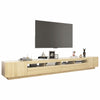 TV-taso LED-valoilla Sonoma-tammi 300x35x40 cm