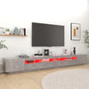 TV-taso LED-valoilla betoninharmaa 300x35x40 cm