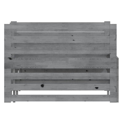 Päivävuode ulosvedettävä harmaa täysi mänty 2x (90x200) cm