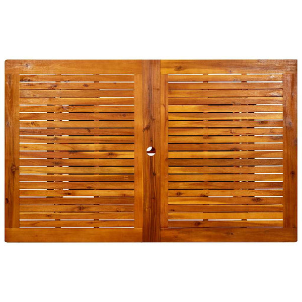 Puutarharuokapöytä (160-240)x100x75 cm täysi akaasiapuu