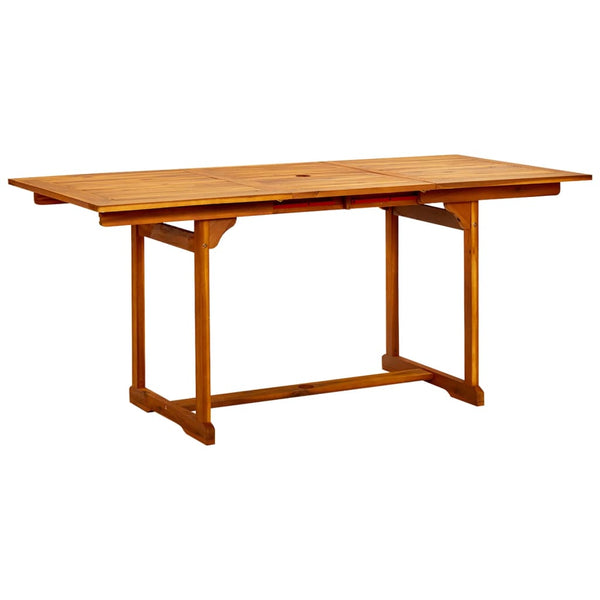 Puutarhapöytä Hasrof, akaasiapuu, mitat (120-170)x80x75cm