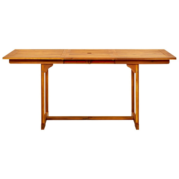 Puutarhapöytä Hasrof, akaasiapuu, mitat (120-170)x80x75cm