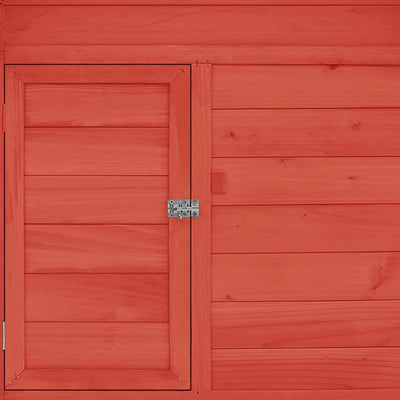 Punainen ja valkoinen kanakoppi Balaziu 150x96x110cm (kuusi)