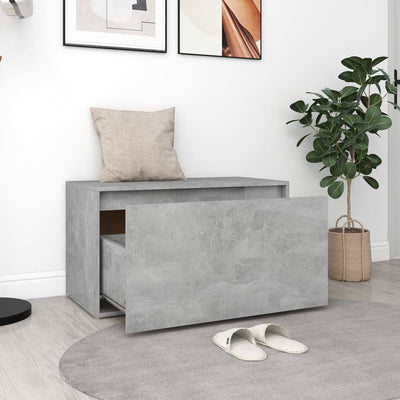 Eteisen penkki 80x40x45 cm betoninharmaa tekninen puu